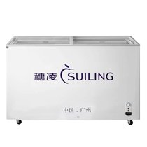 穗凌(SUILING)WD4-468 468升单温冷冻冷藏转换冷柜玻璃展示卧式双门冰柜(白)