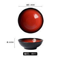 创意个性家用陶瓷餐具欧式简约中碗菜碗沙拉碗面碗汤面碗(W11 默认版本)