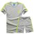 adidas 阿迪达斯短袖纯棉运动套装男女休闲清凉运动服系列(灰绿~男 XL)