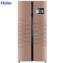 海尔(Haier) BCD-458WDIAU1 十字对开门双开门智能冰箱四开门家用风冷无霜变频静音电冰箱(玫瑰金 458L)