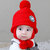 牛奶朋友冬季宝宝时尚护耳男女儿童毛线帽纯色绒布帽子围巾2件套(红色（单帽） 均码（42-50cm）)