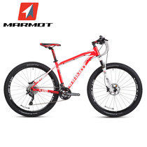 土拨鼠MARMOT铝合金山地车自行车男女式单车成人山地自行车30速(红白黑 标准版)