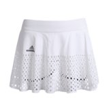 Adidas阿迪达斯女装 2016秋季新款梭织透气网球服运动短裙AP4836(白色 L)