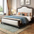 吉木多 小美式实木床 1.8米1.5米主卧欧式双人床现代简约白色软靠卧室婚床(1.8*2米黑檀色 床+床垫+床头柜*2)