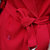 2017秋季新款韩版中长款系带收腰长袖风衣(红色 S)第5张高清大图
