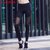 鸭鸭2018新款运动裤紧身塑形透气吸汗弹性瑜伽跑步裤JSK97405(黑色 170)