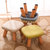 优涵 凳子沙发凳换鞋凳创意布艺小凳子沙发凳茶几板凳简约矮凳蘑菇凳(2个凳子浅灰色 小矮凳)
