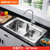 苏泊尔水槽单槽 加厚厨房一体成型304不锈钢洗菜盆洗碗池水盆套餐(A4)第3张高清大图