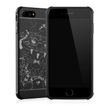 木木（MUNU）苹果iPhone7plus手机壳 苹果7plus手机套 保护壳 手机保护套 全包外壳 磨砂软壳套 硅胶套(黑色-祥龙)