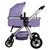 欧款婴儿车高景观可坐可躺避震折叠双向四轮宝宝bb婴儿推车(航空银--亚麻面料--熏衣紫)