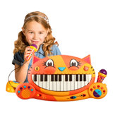 比乐玩具乐器钢琴电子琴带麦克风大嘴猫琴 国美超市甄选