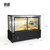 黑色蛋糕冷藏柜直角烧烤展示柜冷藏保鲜柜透明商用慕斯冷冻展示柜玻璃(1.5米)