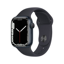 Apple Watch Series 7 智能手表GPS款45 毫米午夜色铝金属表壳午夜色运动型表带
