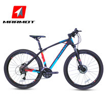 MARMOT土拨鼠变速自行车山地车男女式单车铝合金山地车27速(蓝色 标准版)