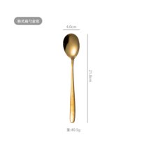 韩式冷面碗不锈钢单层金色拌饭拌面碗汤碗沙拉盆商用韩式料理餐具(金色/勺子)