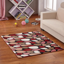 珊瑚绒地毯 卧室客厅茶几地毯垫加厚床边毯 吸水防滑地毯(1.2米x1.6米）(彩色石头 1.2米x1.6米)