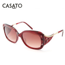 卡莎度(CASATO) 太阳镜时尚个性大框潮女性太阳镜 防紫外线太阳镜 墨镜5007(红色)
