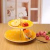 亿嘉 波西米亚盘 色釉陶瓷盘子 8英寸餐盘 水果盘 蛋糕盘(黄色)