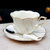 骨瓷咖啡杯套装欧式金边创意陶瓷杯带碟带勺茶杯茶具礼盒套具送礼礼品(白色旋金1杯1碟1勺 快递包装)