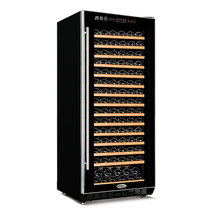 西伯仑XL-168智能恒温红酒柜 茶叶柜 冷藏柜 冰吧展示柜 展示架 黑色 实木层架(黑色明拉手平架)