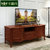 卡富丹 美式全实木电视柜茶几组合欧式电视柜1.5米2米樱桃木高柜客厅家具W2105(默认 美式全实木奢华1.5米电视柜)