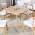 恒兴达 纯白橡木方桌  北欧日系纯实木餐桌饭桌 正方形(定制胡桃色800mm 一桌四椅)