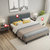 拉斐曼尼 BSA011 北欧风格实木床简约现代1.8米主卧软靠背床双人床(图片 床+床头柜*2+床垫)