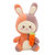 创意款双色兔子毛绒玩具  兔子公仔新款双色兔子玩偶抱枕送人礼物(棕熊 高45cm)