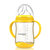 恩诺童奶瓶 宽口PPSU奶瓶套装 硅胶奶嘴带手柄吸管婴儿奶瓶(感温款-200ML橙色 配L号奶嘴)