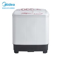 美的（Midea）MP80-DS805 家用洗衣机半自动 8公斤双桶双缸 强力洗涤 波轮洗衣机 洗脱分离(灰白色 8公斤)