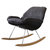 北欧欧式沙发椅阳台椅户外休闲时尚摇椅美式欧式书房椅客厅懒人(黑色摇椅+深色垫)