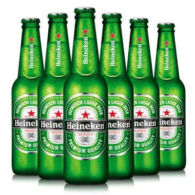 荷兰 喜力heineken 进口啤酒 原装进口瓶装250ml(6支)