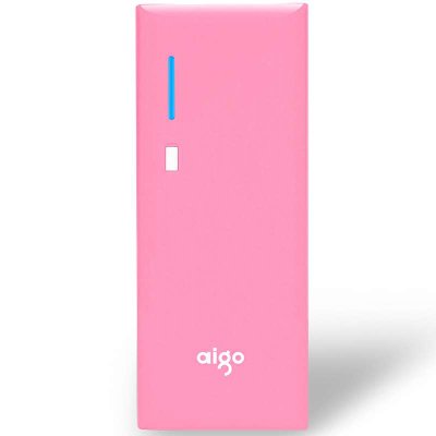 爱国者（aigo）移动电源 12500毫安 K130 通用充电宝(粉色)