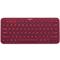 罗技（Logitech）蓝牙键盘K380网红女生可多设备切换笔记本平板IPAD电脑适用时尚静音超薄巧克力按键(暗红色)