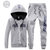 Adidas阿迪达斯春季情侣运动套装男士运动服休闲运动装(灰色 2XL)
