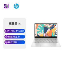 惠普(HP)星14 14-dv1007TU 14英寸轻薄窄边框笔记本电脑 (i5-1155G7 16G 512GSSD FHD IPS 全高清屏 指纹识别 背光键盘)月光银win11