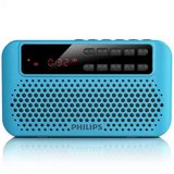 飞利浦（Philips）SBM120收音机老人mp3便携式插卡音箱音乐播放器(蓝色 标配+充电器)