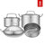 莱德斯（ROYDX） 美伦电磁炉厨房锅具四件套装组合家用不粘炒锅汤锅蒸笼奶锅 国美厨空间