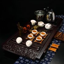 茶具套装家用喝茶实木全自动电磁炉茶盘整套功夫紫砂陶瓷茶杯茶台(默认 默认)