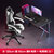 电竞桌电脑桌台式家用简易书桌办公桌双人游戏桌椅组合套装桌子(120-60CM黑K型桌+黑白电竞椅)