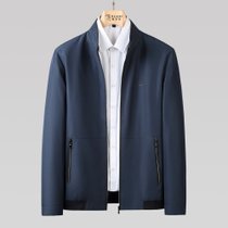 啄木鸟(TUCANO)2021秋款商务休闲夹克上衣纯色立领舒适版型185天蓝 里料印花设计