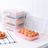 洛妮薇厨房15格鸡蛋盒冰箱保鲜盒便携野餐鸡蛋收纳盒塑料鸡蛋盒蛋托蛋格(默认)