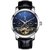 宾卡达（BINKADA）手表 男士全自动机械表多功能钢带飞轮时尚腕表(BD105a皮带黑盘)