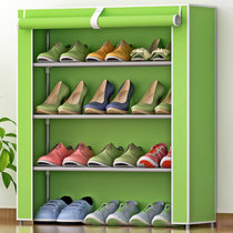 蜗家简易防尘鞋架 加厚无纺布鞋柜 组合3层鞋橱鞋柜03C(果绿色 1)