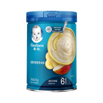 嘉宝(Gerber)米粉婴儿辅食 小米有机水果米粉 宝宝高铁米糊米粉2段250g(6-36个月适用)(香蕉苹果 250g*2)