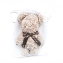 小熊毛巾伴手礼五一劳动节小礼品创意回礼女孩幼儿园母亲节礼物(咖色+沙袋 35x75cm)