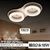 东联LED客厅灯吸顶灯长方形圆形卧室灯具大厅创意后现代简约灯饰(白色 暖白光18W/圆2头)