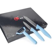 先后（Xianhou）MSBT350-S黑色刃陶瓷刀三件套（蓝色）