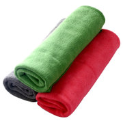 车德克（CEDEKE）超细纤维纬边多用途擦洗车巾套装3条装（红/绿/灰）