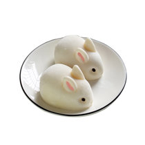 小白兔硅胶慕斯蛋糕做布丁兔子果冻模具钵仔糕粉白凉粉奶冻的家用(2只兔子硅胶模具 默认版本)